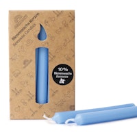 Grimms Geburtstagskerzen hellblau 100% Bienenwachs 12 Kerzen