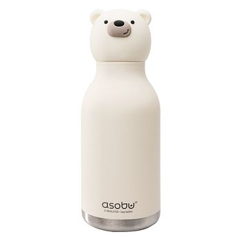 Bestie Bottle Edelstahltrinkflasche mit Trinkhalm Eisbär 460 ml