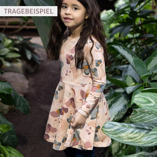 Flatterkleid langarm Papagei