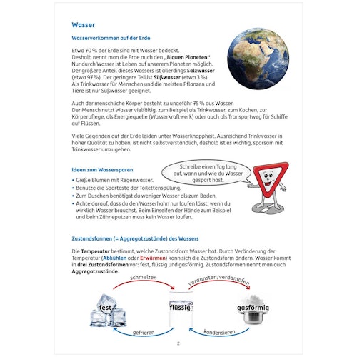 Übungsheft Sachunterricht 4. Klasse Tests