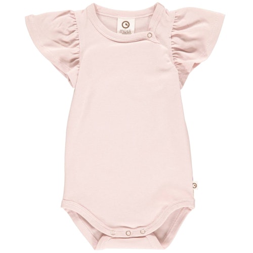 Kurzarmbody Puffärmelchen elastischer Kopfbereich