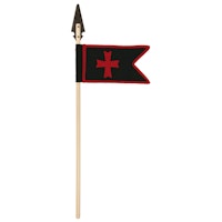 Holzlanze Tempelritter mit Fahne