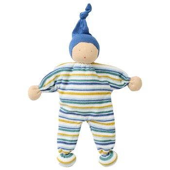 Manderl Schmusepuppe bunt geringelt