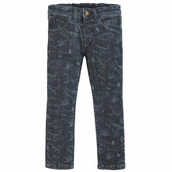 Jungen Dino Jeans Print blau