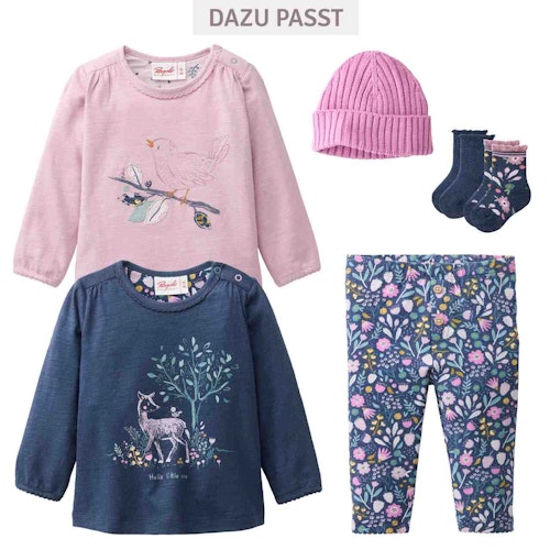 Edle Rippe Leggings Blümchen