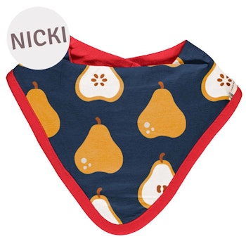 Nicki Dreiecktuch Birnen dunkelblau 26x23cm