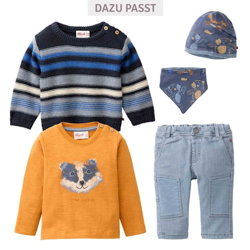 Jersey Langarmshirt Eisbär und Pinguine