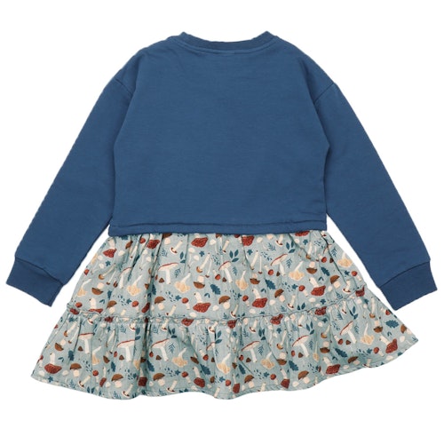Sweatkleid mit Musselin