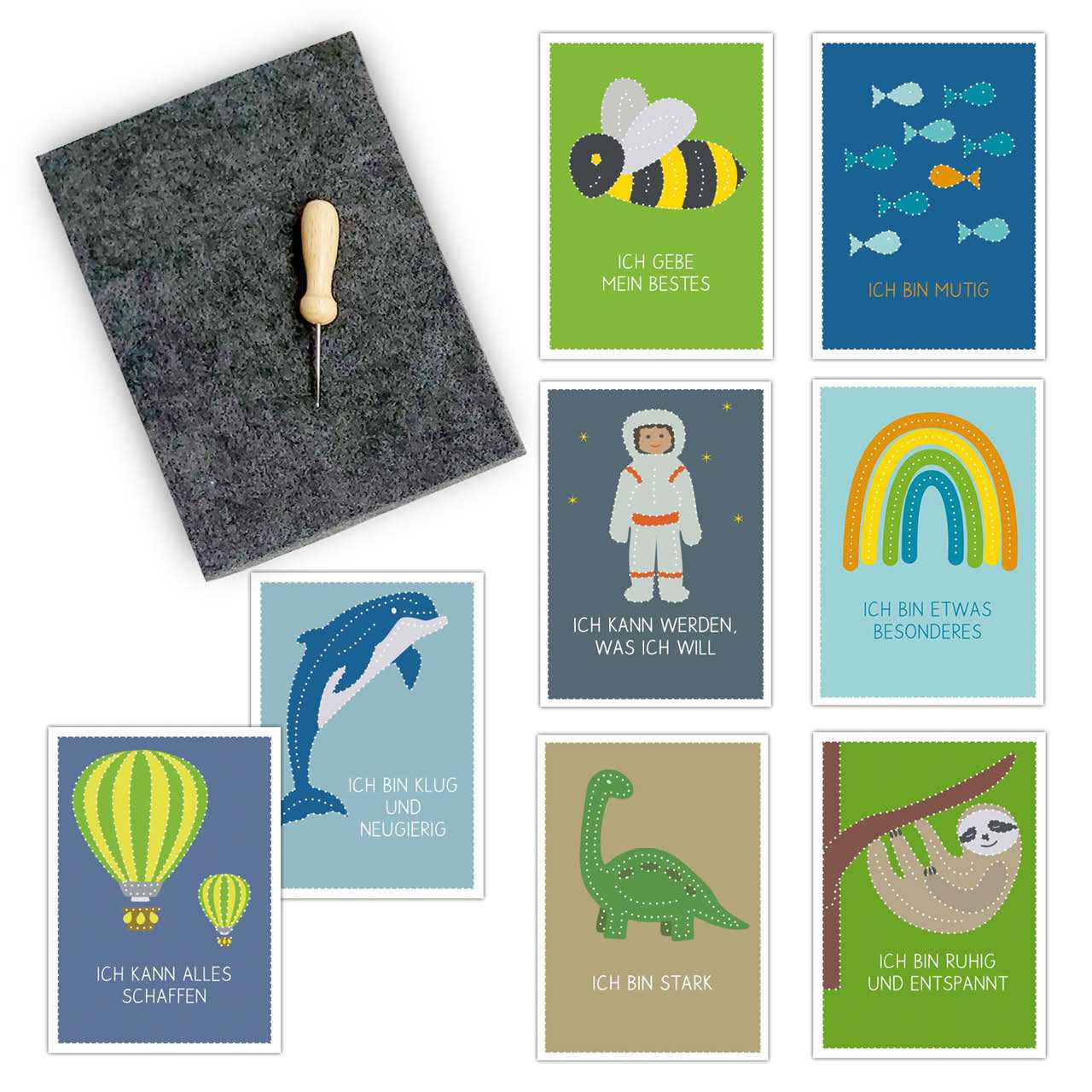 Prickel Bastelset Affirmationskarten