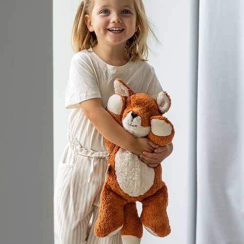 Kuscheltier Fuchs groß mit Dinkelspelz Wärmekissen