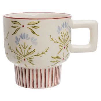 Tasse RETROFLORIA Blumen blau 250 ml stapelbar