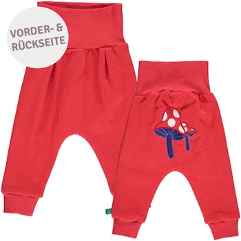 Sweathose Fliegenpilz Applikation hinten rot
