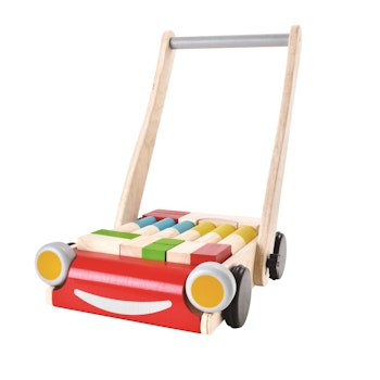 Verstellbarer Lauflernwagen mit Bremse und Holzklötzen
