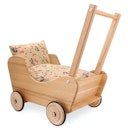 Vorschaubild Klassischer Puppenwagen Vollholz Waldtiere 53 cm Griffhöhe