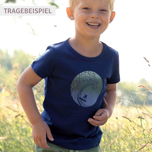 Edles T-Shirt Wellenreiter-Druck