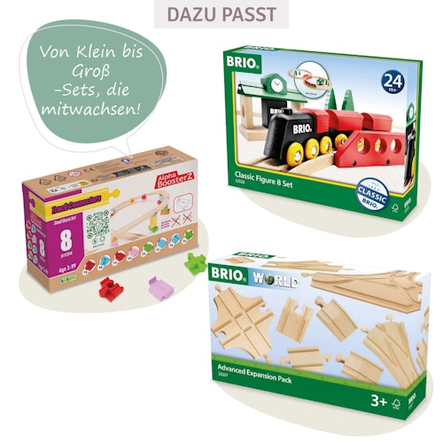 Holzeisenbahn Starterset Bahn Acht 22 Teile