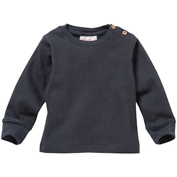 Edles Ripp Langarmshirt nachtblau