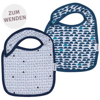 Mull Lätzchen Doppelpack dunkelblau