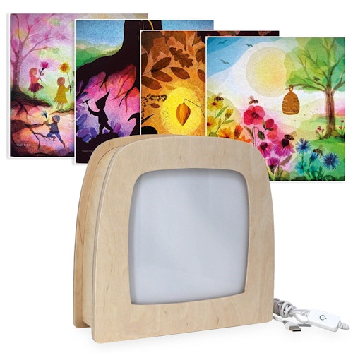 Lampen Starter-Set Vogel Geluk Lampe mit 4 Silhouetten