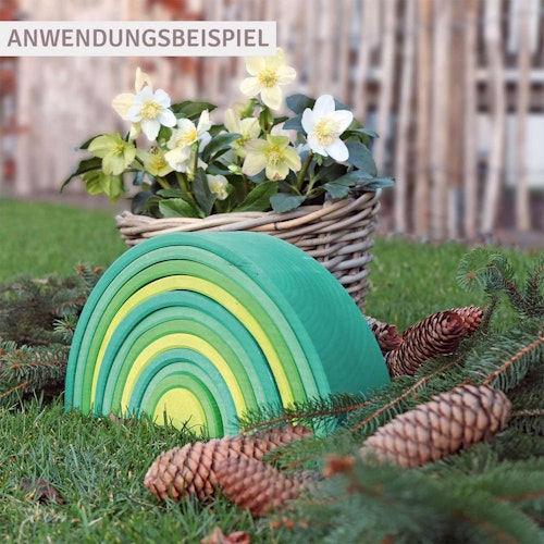 Regenbogen gross Grimms waldgrün 12 teilig 35,5 cm