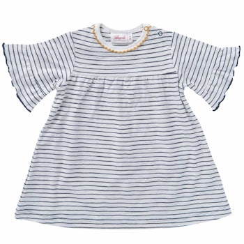 Baby Kleid kurzarm Sommer anthrazit geringelt