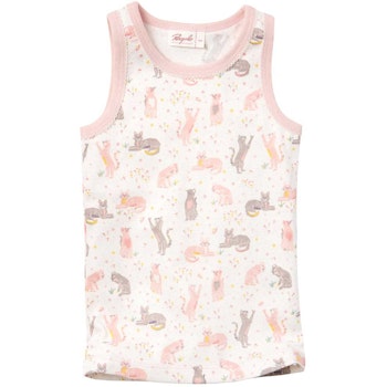 Unterhemd Katzen weiß