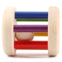 Vorschaubild Babyrassel Holz bunt – 6 cm