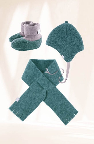 Warme Wollfleece Bindemütze