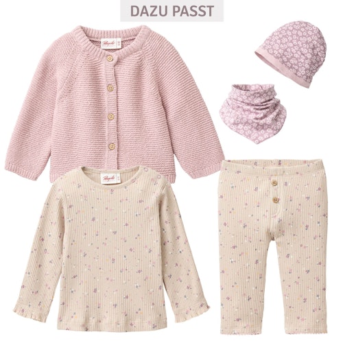 Edle Ripp Leggings Veilchen rosa