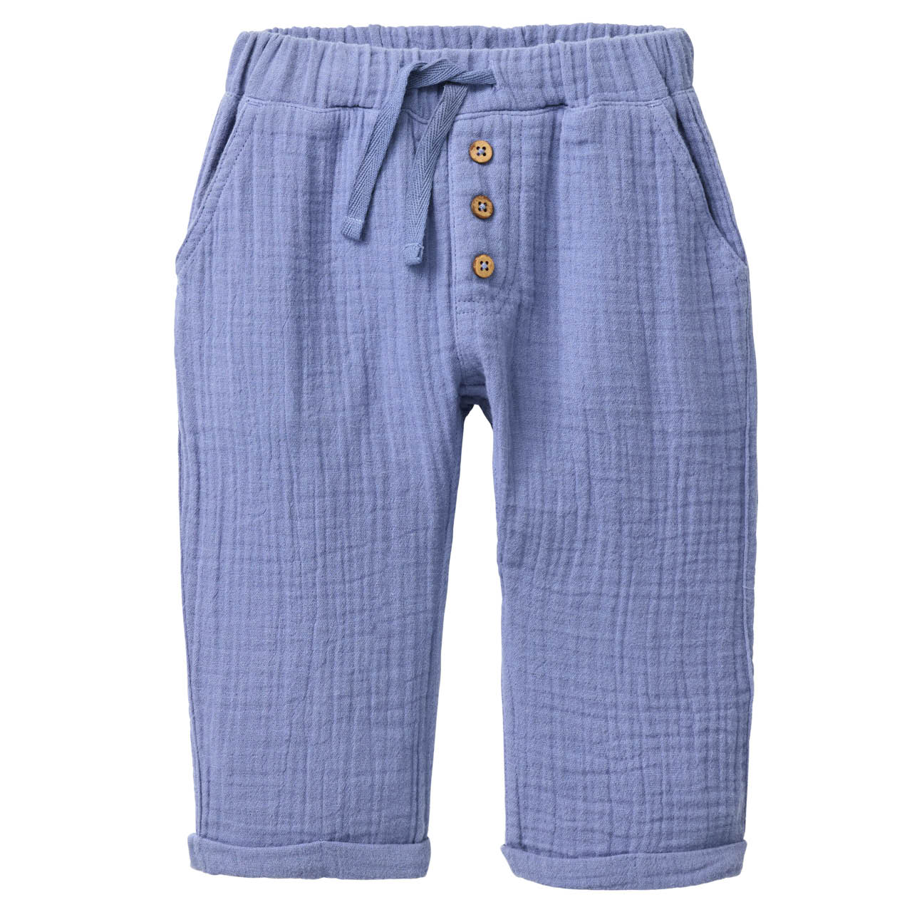 Leichte Musselin Hose blau