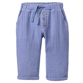 Leichte Musselin Hose blau