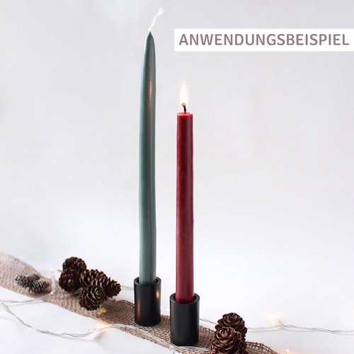 2x Maya Licht –Palmölfreie Kerze 27cm beerenrot