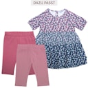 Vorschaubild Sommer Musselin Kleid kurzarm Patch Blumen