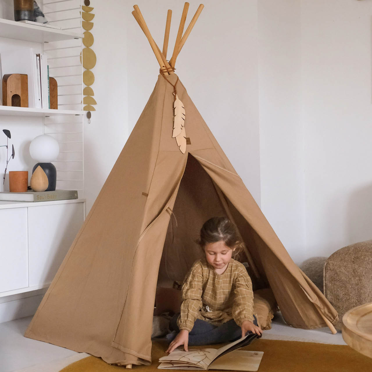 Spielzelt Tipi Braun – 140 cm