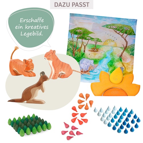 Spieltuch Bio-Baumwolle Savanne Afrika 100 x 100 cm