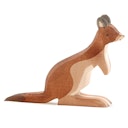 Vorschaubild Känguru Vater Holzfigur 9,5 cm