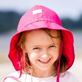 Feuerwehr Sonnenhut verstellbar mit Band UV-80 pink