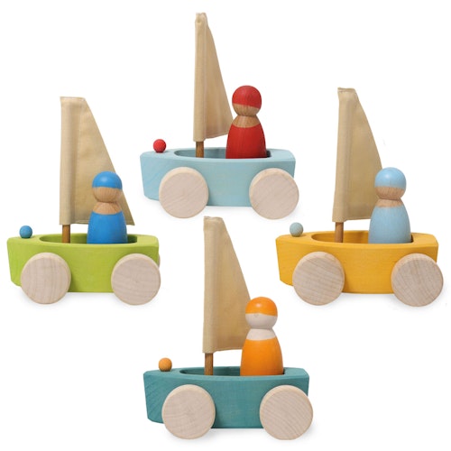 4 kleine Strandsegler, 8-tlg.