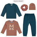 Vorschaubild Schlauchschal Streifen blau-orange