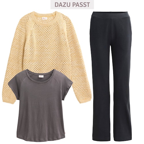 Damen T-Shirt dunkelgrau