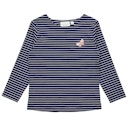Vorschaubild 3/4 Shirt Blumen-Aufnäher gestreift