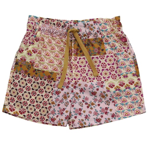 Leichte Popeline Shorts Orchideendruck