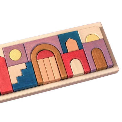 Baukasten Panorama 24 Steine im Rahmen