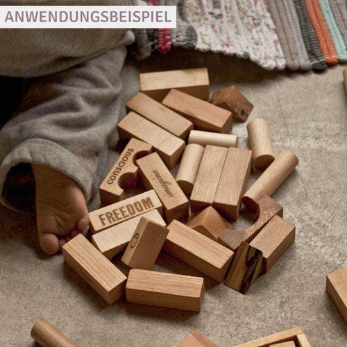 100 natürliche Bauklötze im Sack ab 3 Jahre