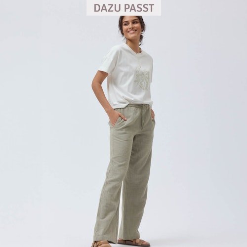 Luftige Damen Musselin Hose