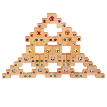 Farbtreppen 40 Stück im Holzrahmen 32 x 22 cm