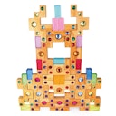 Vorschaubild Farbtreppe mit Lichtbauquadern 32 Stück im Holzrahmen