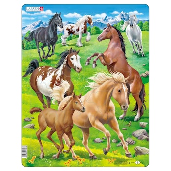 Kinder Puzzle ab 3 Jahre Pferde Tiermotiv