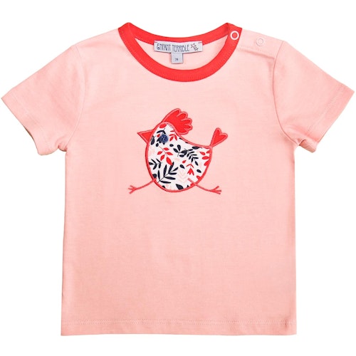 T-Shirt mit Druckknöpfen Huhn