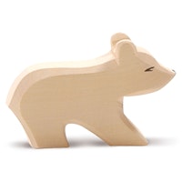 Eisbär klein Hals kurz Holzfigur 5 cm